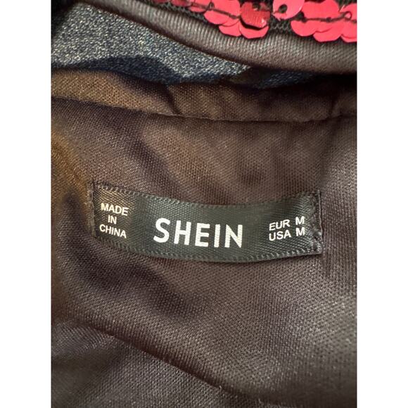 RAGA Charlize Rainbow Multicolor Sequin Blazer Wrap Mini Dress Small - Picture 8 of 9